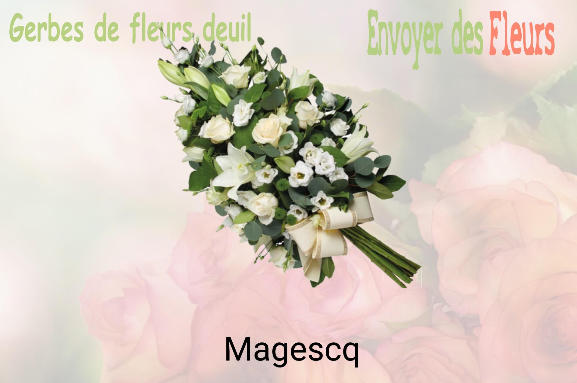 Gerbe de fleurs de deuil livrée à Magescq